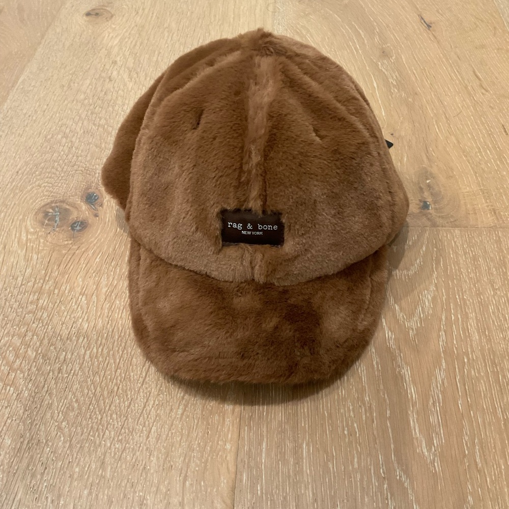 rag & bone Brown Faux-Fur Cap